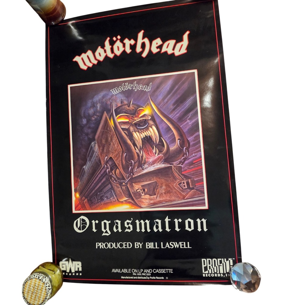 Motorhead Orgasmatron Vintage 1986 Promo Album Poster 24x36 Profile Records